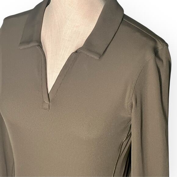 New LULULEMON Ribbed Luxtreme Polo Collared Midi Dress Athleisure Golf Brunch - Picture 6 of 12